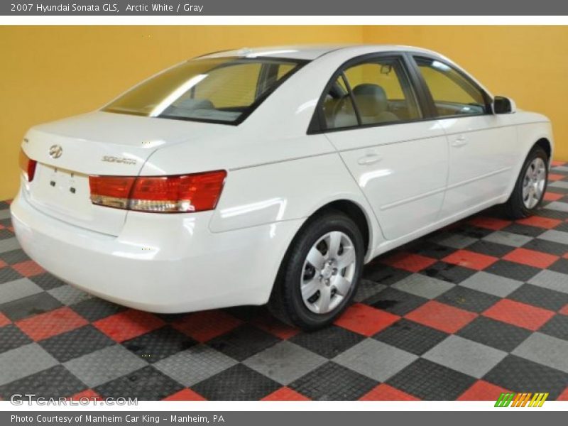 Arctic White / Gray 2007 Hyundai Sonata GLS