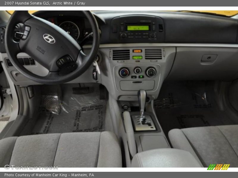 Arctic White / Gray 2007 Hyundai Sonata GLS