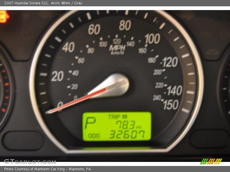 Arctic White / Gray 2007 Hyundai Sonata GLS