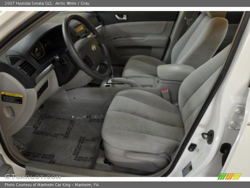 Arctic White / Gray 2007 Hyundai Sonata GLS