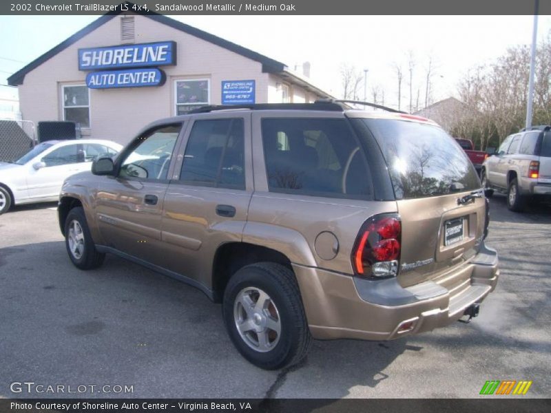Sandalwood Metallic / Medium Oak 2002 Chevrolet TrailBlazer LS 4x4