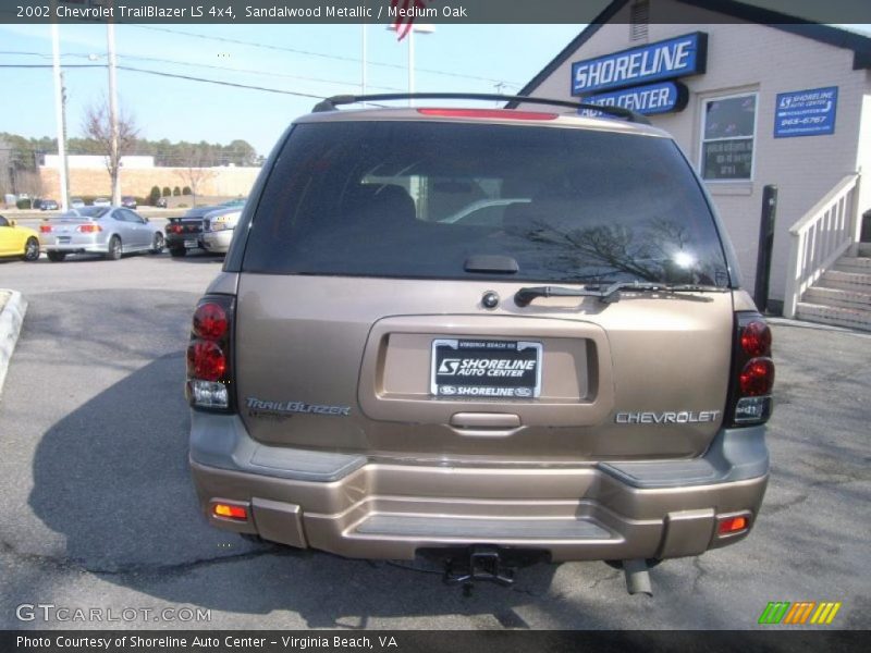 Sandalwood Metallic / Medium Oak 2002 Chevrolet TrailBlazer LS 4x4