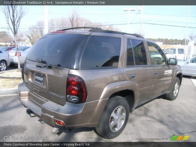 Sandalwood Metallic / Medium Oak 2002 Chevrolet TrailBlazer LS 4x4
