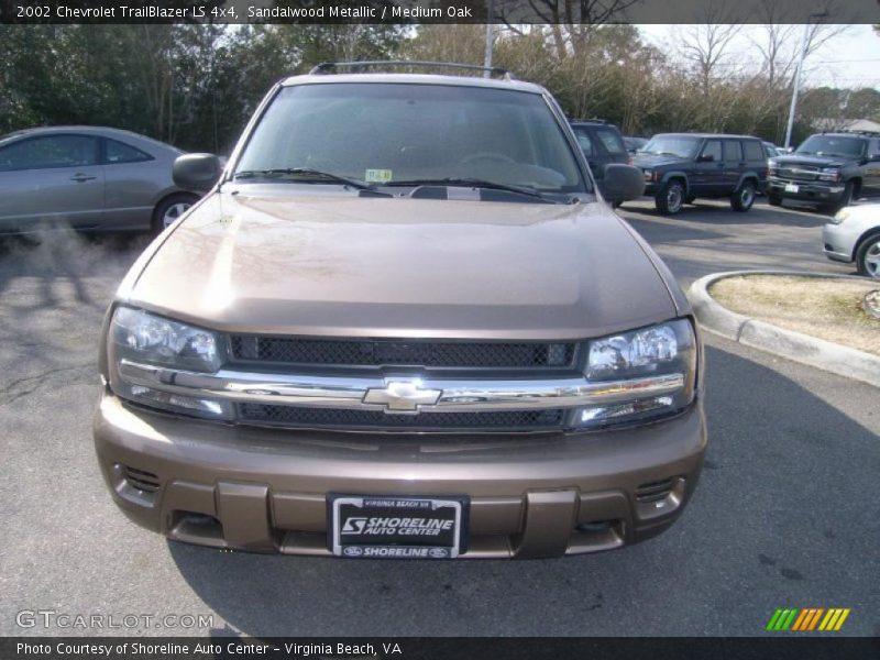 Sandalwood Metallic / Medium Oak 2002 Chevrolet TrailBlazer LS 4x4
