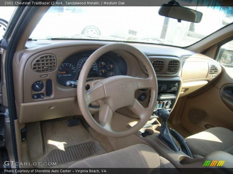 Sandalwood Metallic / Medium Oak 2002 Chevrolet TrailBlazer LS 4x4