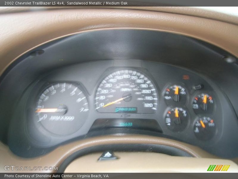 Sandalwood Metallic / Medium Oak 2002 Chevrolet TrailBlazer LS 4x4