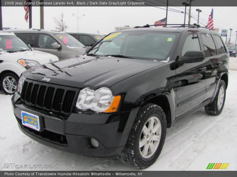 Black / Dark Slate Gray/Light Graystone 2008 Jeep Grand Cherokee Laredo 4x4