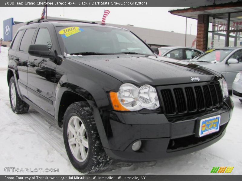 Black / Dark Slate Gray/Light Graystone 2008 Jeep Grand Cherokee Laredo 4x4