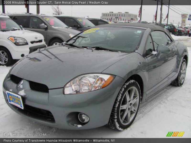 Satin Meisai Gray Pearl / Medium Gray 2008 Mitsubishi Eclipse Spyder GT