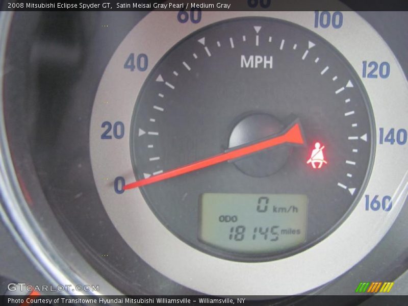 Satin Meisai Gray Pearl / Medium Gray 2008 Mitsubishi Eclipse Spyder GT