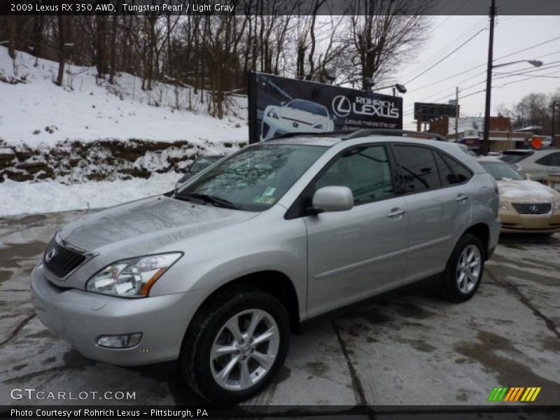 Tungsten Pearl / Light Gray 2009 Lexus RX 350 AWD