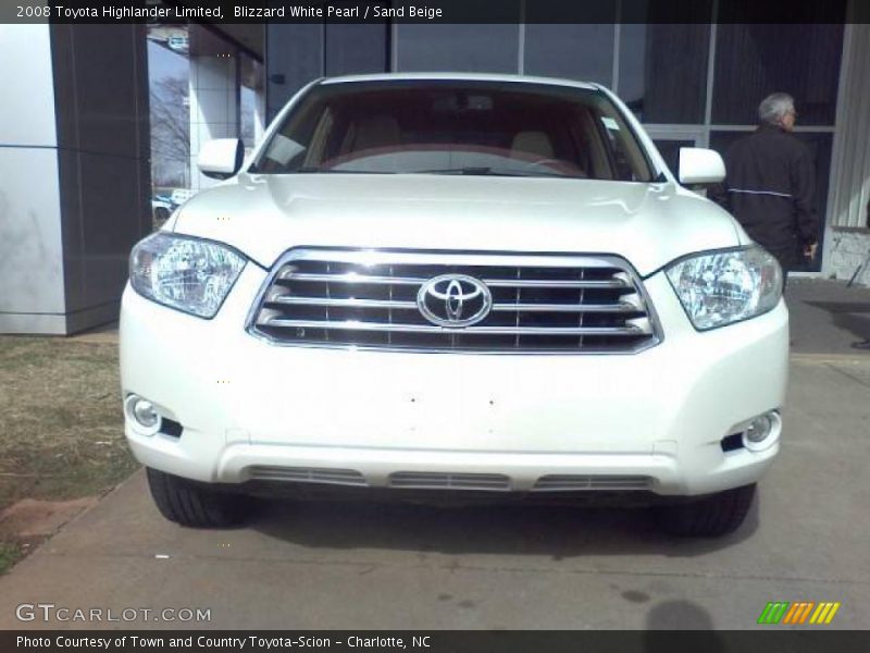 Blizzard White Pearl / Sand Beige 2008 Toyota Highlander Limited