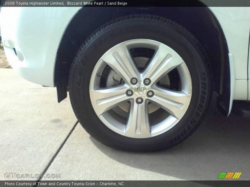 Blizzard White Pearl / Sand Beige 2008 Toyota Highlander Limited