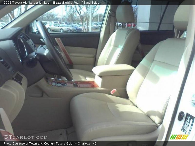 Blizzard White Pearl / Sand Beige 2008 Toyota Highlander Limited