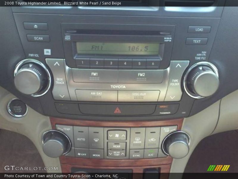 Blizzard White Pearl / Sand Beige 2008 Toyota Highlander Limited