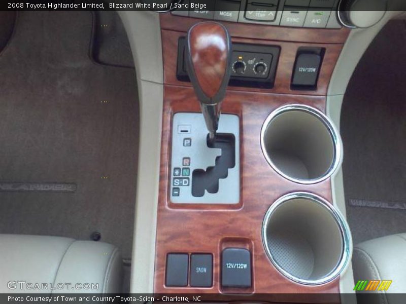 Blizzard White Pearl / Sand Beige 2008 Toyota Highlander Limited