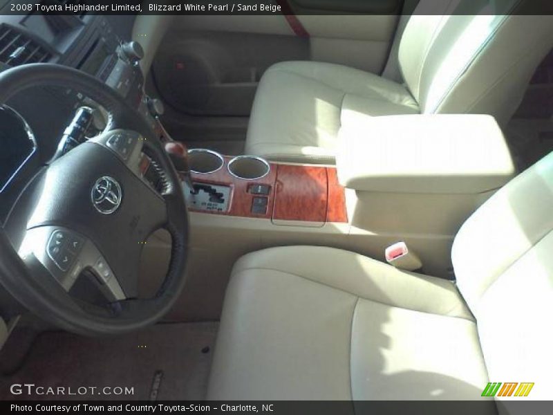 Blizzard White Pearl / Sand Beige 2008 Toyota Highlander Limited