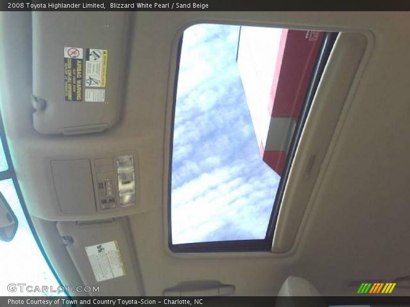 Blizzard White Pearl / Sand Beige 2008 Toyota Highlander Limited