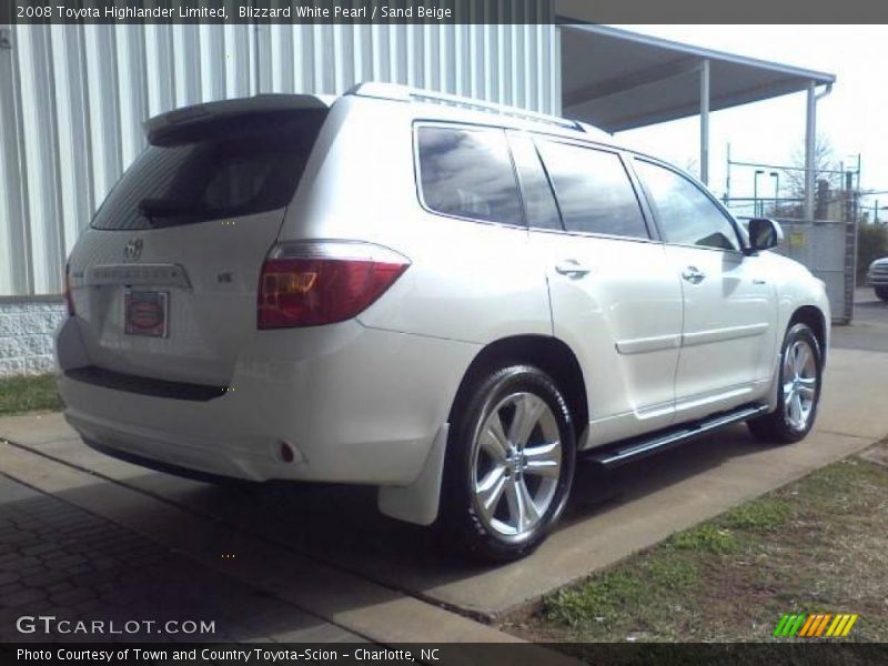 Blizzard White Pearl / Sand Beige 2008 Toyota Highlander Limited