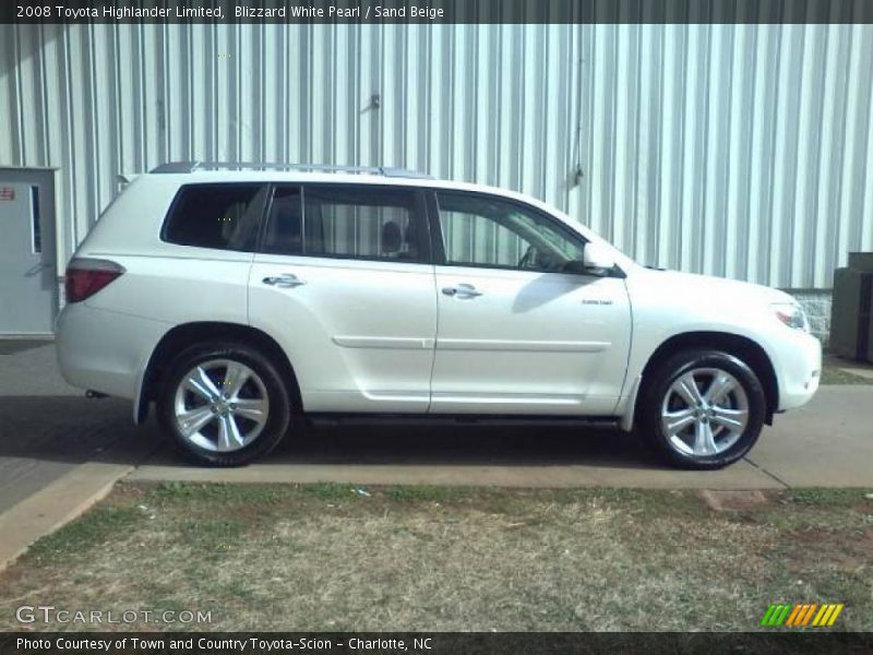 Blizzard White Pearl / Sand Beige 2008 Toyota Highlander Limited