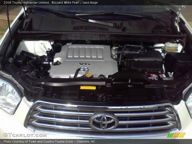 Blizzard White Pearl / Sand Beige 2008 Toyota Highlander Limited