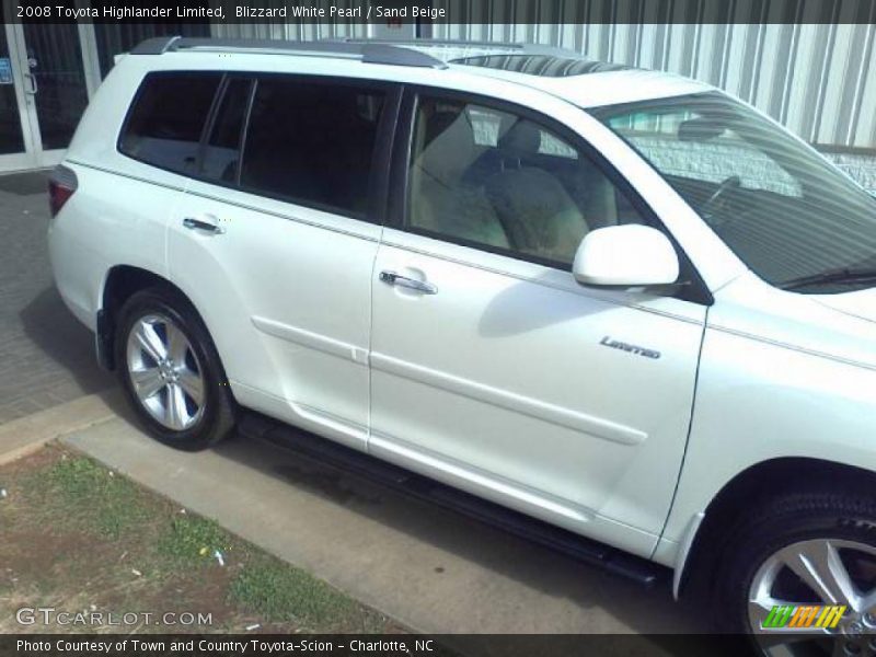 Blizzard White Pearl / Sand Beige 2008 Toyota Highlander Limited