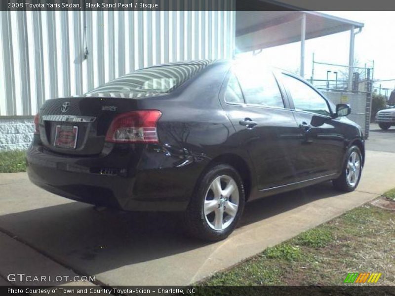 Black Sand Pearl / Bisque 2008 Toyota Yaris Sedan
