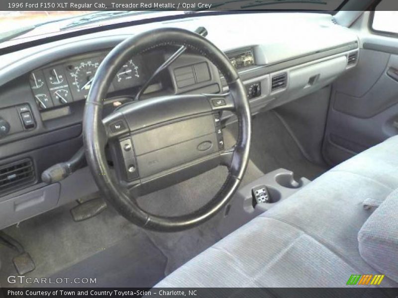 Toreador Red Metallic / Opal Grey 1996 Ford F150 XLT Regular Cab