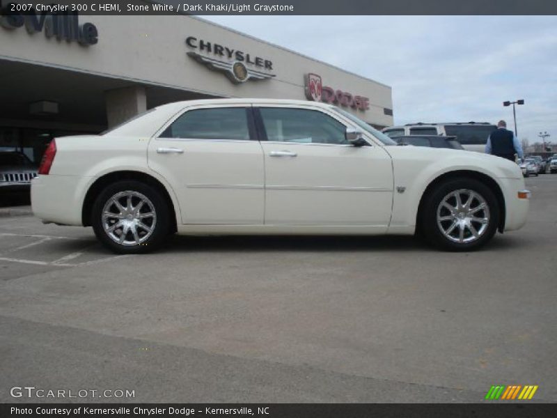 Stone White / Dark Khaki/Light Graystone 2007 Chrysler 300 C HEMI
