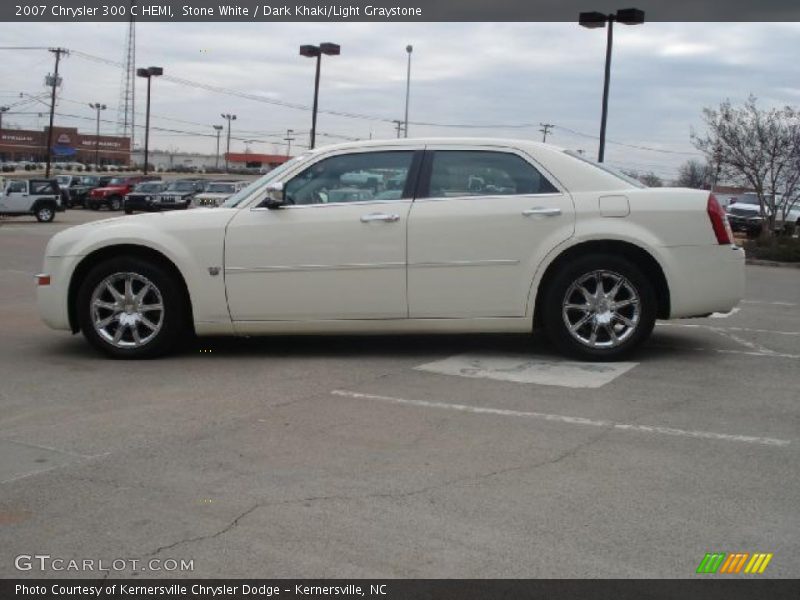 Stone White / Dark Khaki/Light Graystone 2007 Chrysler 300 C HEMI