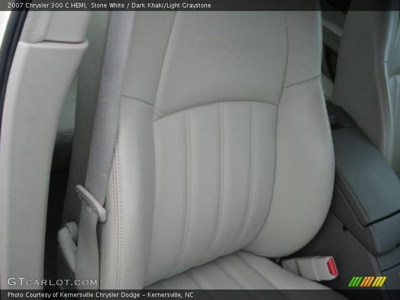 Stone White / Dark Khaki/Light Graystone 2007 Chrysler 300 C HEMI