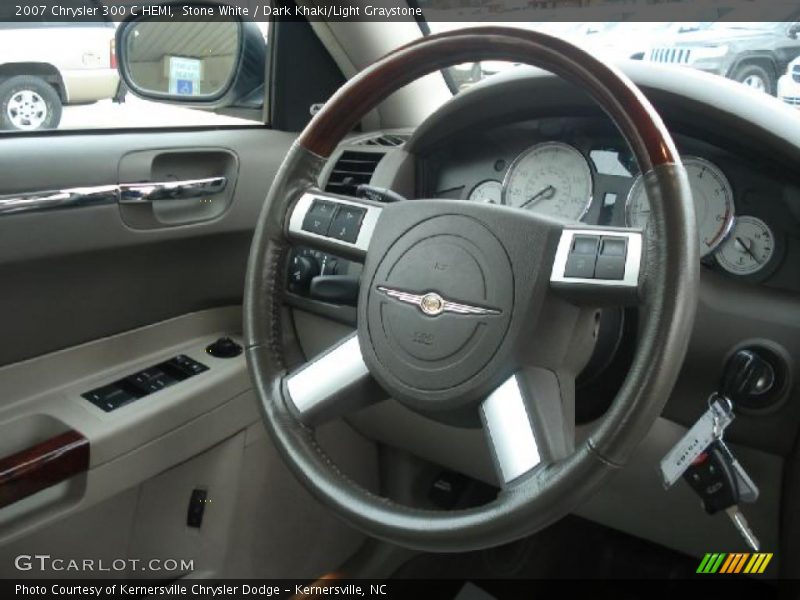 Stone White / Dark Khaki/Light Graystone 2007 Chrysler 300 C HEMI