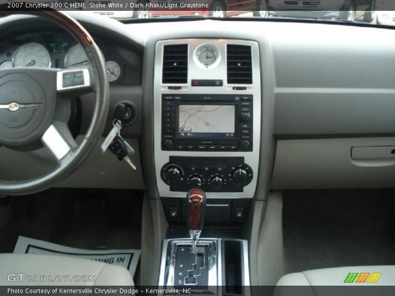 Stone White / Dark Khaki/Light Graystone 2007 Chrysler 300 C HEMI