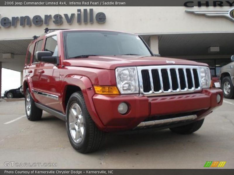 Inferno Red Pearl / Saddle Brown 2006 Jeep Commander Limited 4x4