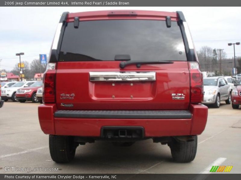 Inferno Red Pearl / Saddle Brown 2006 Jeep Commander Limited 4x4