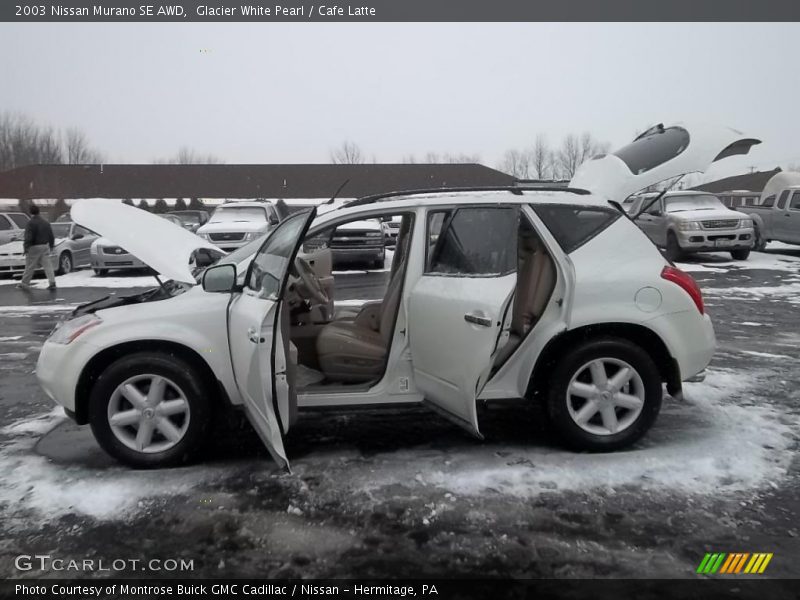 Glacier White Pearl / Cafe Latte 2003 Nissan Murano SE AWD