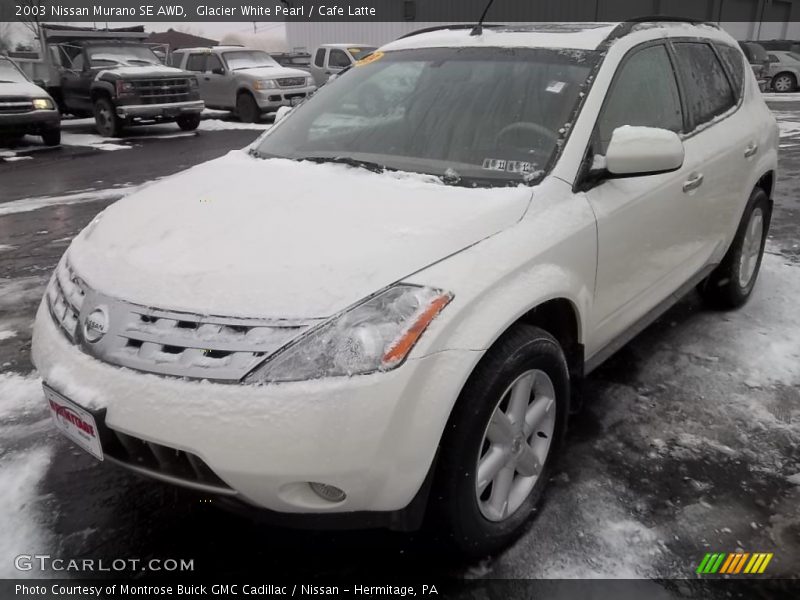 Glacier White Pearl / Cafe Latte 2003 Nissan Murano SE AWD