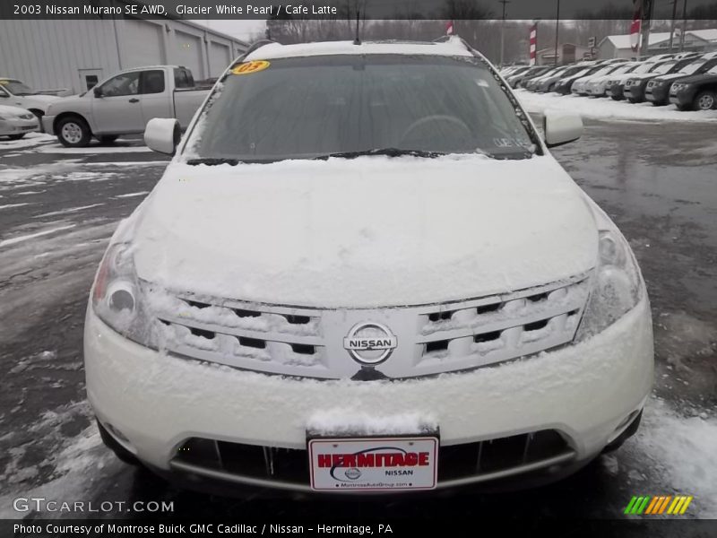 Glacier White Pearl / Cafe Latte 2003 Nissan Murano SE AWD