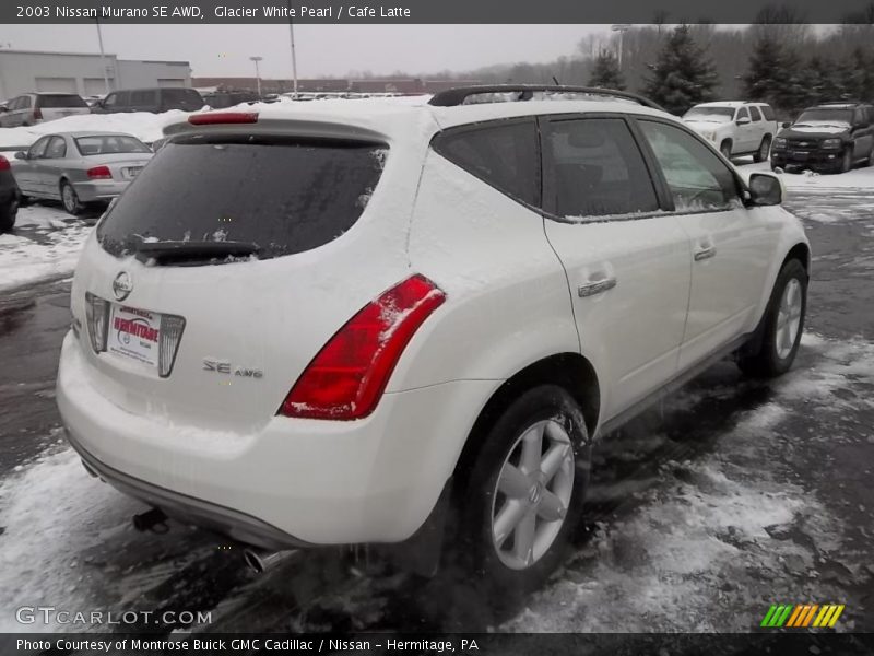 Glacier White Pearl / Cafe Latte 2003 Nissan Murano SE AWD