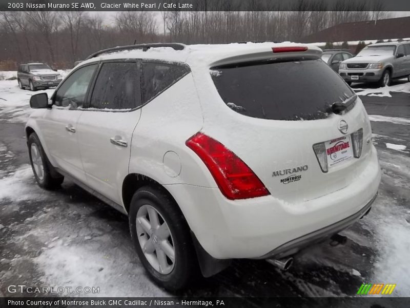 Glacier White Pearl / Cafe Latte 2003 Nissan Murano SE AWD