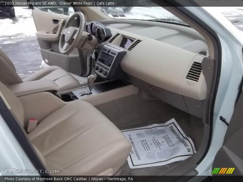 Glacier White Pearl / Cafe Latte 2003 Nissan Murano SE AWD