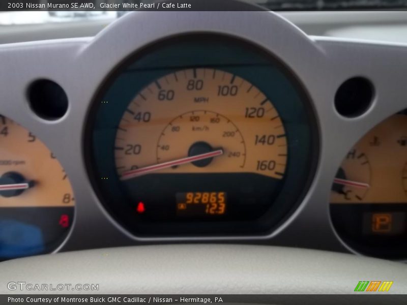 Glacier White Pearl / Cafe Latte 2003 Nissan Murano SE AWD
