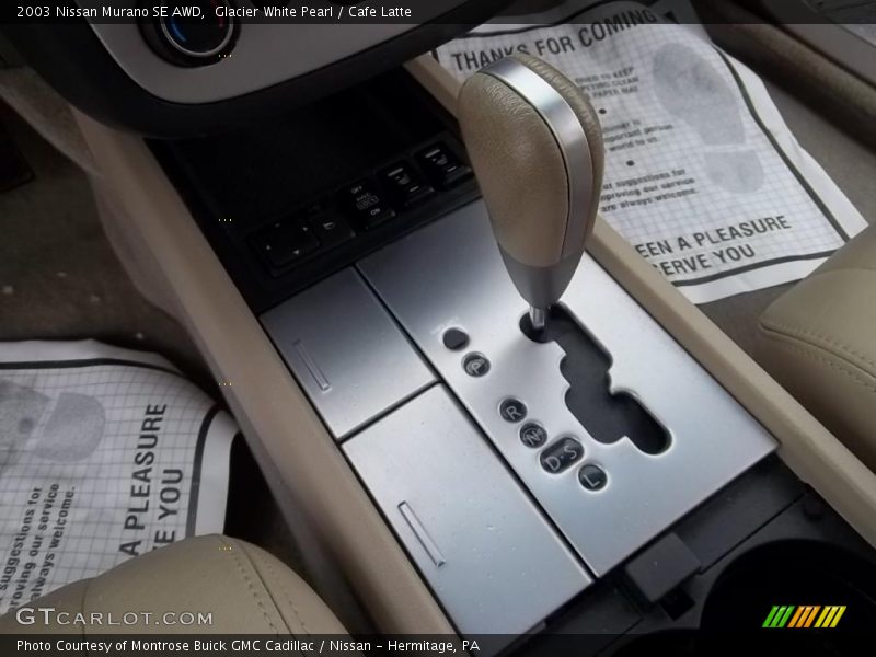 Glacier White Pearl / Cafe Latte 2003 Nissan Murano SE AWD