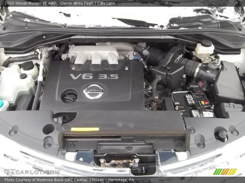 Glacier White Pearl / Cafe Latte 2003 Nissan Murano SE AWD