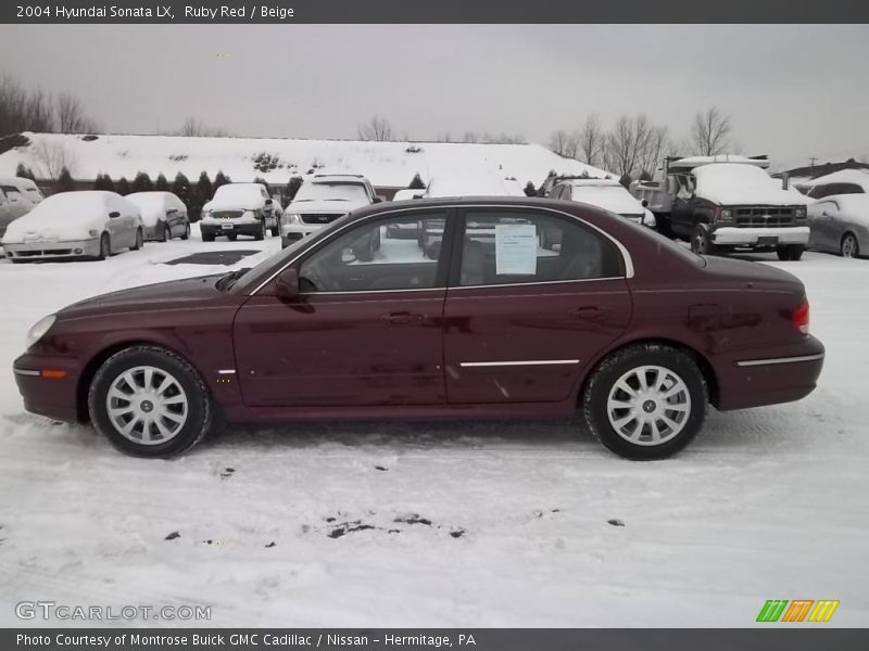 Ruby Red / Beige 2004 Hyundai Sonata LX