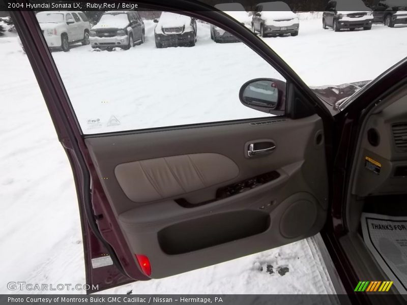 Ruby Red / Beige 2004 Hyundai Sonata LX