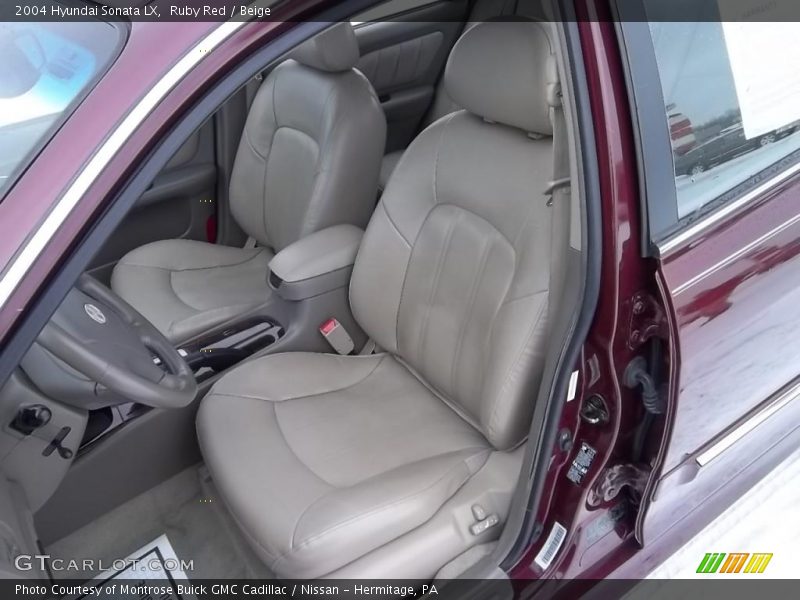 Ruby Red / Beige 2004 Hyundai Sonata LX