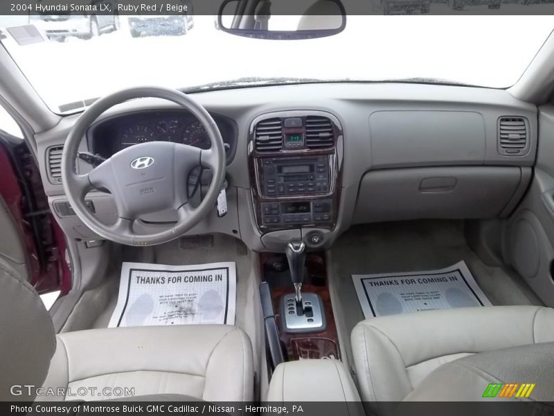 Ruby Red / Beige 2004 Hyundai Sonata LX