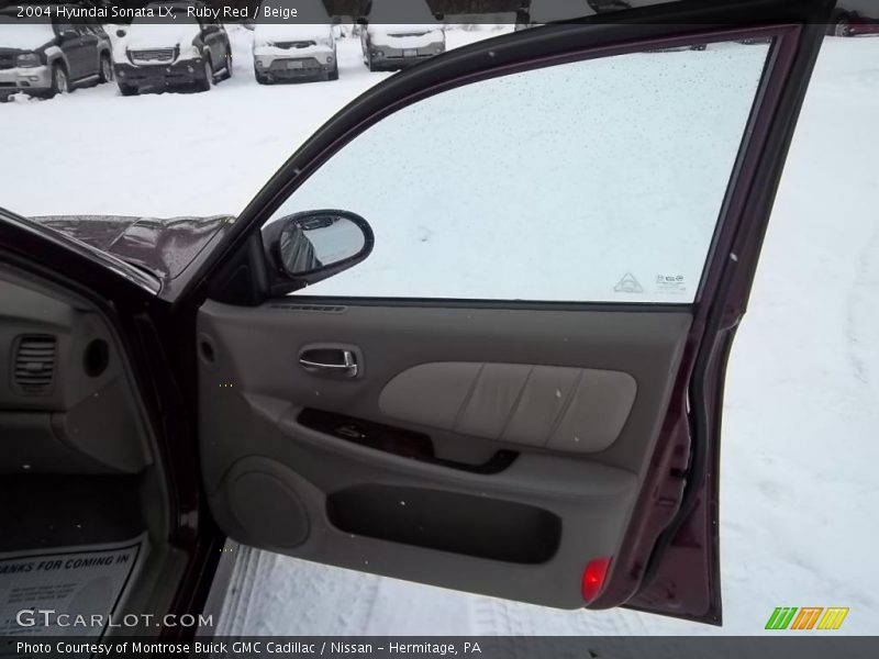 Ruby Red / Beige 2004 Hyundai Sonata LX