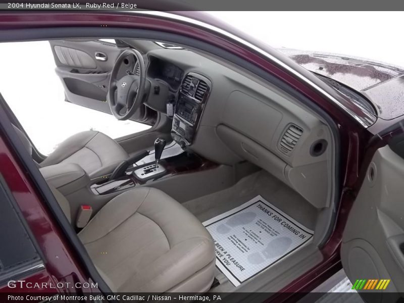 Ruby Red / Beige 2004 Hyundai Sonata LX